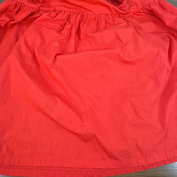 J.Crew Womens Red Tiered Mixed Media Midi Dress Sleeveless Pockets Size Large - Picture 10 of 11